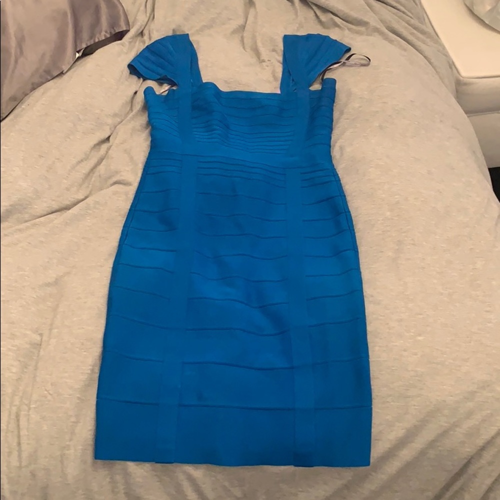 Herve Leger Blue Dress size Medium